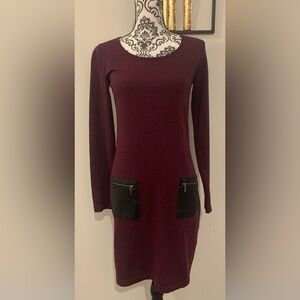 Neiman Marcus Wine Sweater Dress